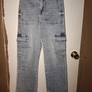 Light Blue Wide Leg‎ Jeans
